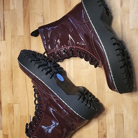 Sincerly Jules Shoes Sincerely Jules Harley Maroon Patent Leather
